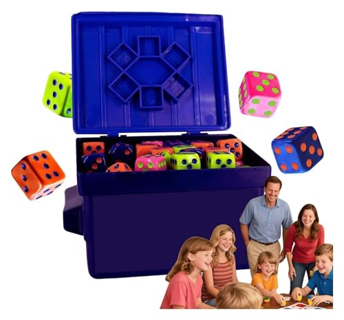 CASOME Fast-Paced Dumpster Dice Game for 2–8 Players – Hilarious Family & Party Game with 80 Colorful Dice+ Graffiti Sticker Pack – Fun Travel Game for Adults & Kids, Game Night Essential(2PCS)