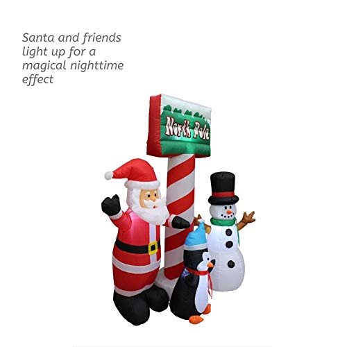 Impact Canopy Christmas Inflatable Decoration, Outdoor Holiday Lighted Snowman-Santa-Penguin, 5' Tall #TOP3