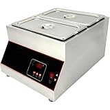 【Construction de qualité】 Fabriqué en acier inoxydable de première qualité avec un procédé de tréfilage résistant à l'usure, ce fondoir à chocolat est conçu pour durer et idéal pour une utilisation quotidienne en boulangerie, chocolaterie et à la maison.