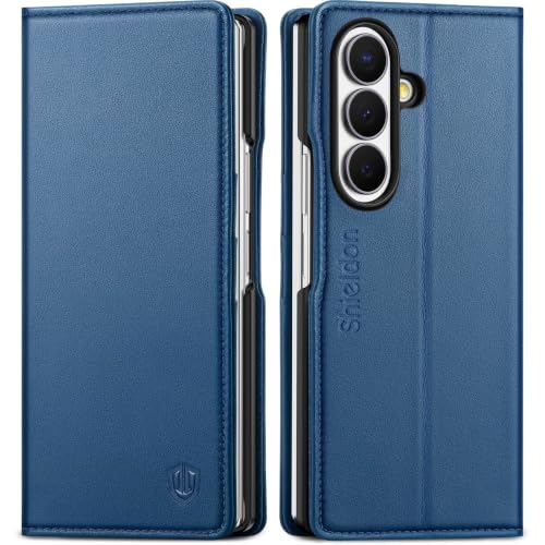 SHIELDON Genuine Leather Wallet Case for Galaxy Z Fold8 Ultra, Royal Blue by SHIELDON - Used condition - CA$40.47