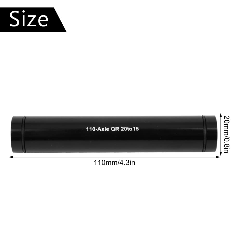 Dilwe Wał beczkowy widelca przedniego koła, piasta rowerowa 20 mm na 15 mm, adapter piasty do rowerów górskich (110 otwartych biegów)