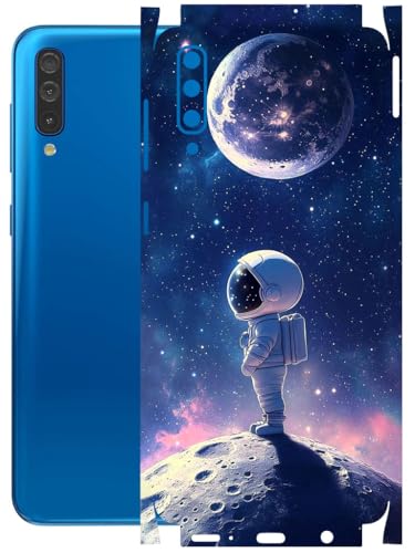 Image of AtOdds - Full Body Back Screen Guard Protector Film - Lamination Wrap Skin Sticker Compatible with Samsung Galaxy A50 | Scratchproof Matte Finish (Moon)