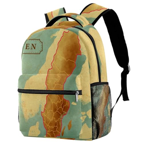 Sac à dos d'école carte de la Suède multicolore pour exprimer sa personnalité unique