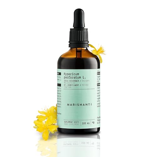 Marishanti Iperico (Hypericum perforatum) Tintura Madre Analcolica – Estratto Liquido in Gocce – 100 ml – Integratore Alimentare – 100% Naturale e Vegano
