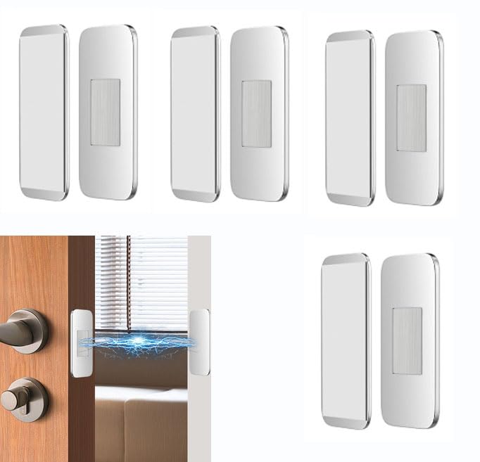 4 Pairs Door Magnets,Ultra Thin Magnetic Catch for Cabinets and Frawers