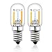 Bonlux T22 E14 2W LED Filamento Vintage Edison Bombilla para frigorífico, nevera, microondas, máquina de coser, lámpara de escritorio, Reemplazo de Lámpara de Sal de Himalaya (2-unidades, luz cálida)