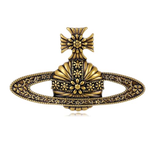 Image of Dreuyet Saturn Planet Brooch Pin for Women Ladies Dainty Rhinestone Star Lapel Pin Cubic Zirconia with Crystal Planet Brooch Fashion Dress Accessories Jewelry for Suit Clothing Jackets Badges