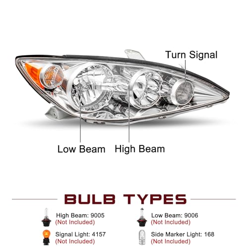 Image of JSBOYAT Headlight Assembly Fits for 2005 2006 Toyota Camry LE XLE SE