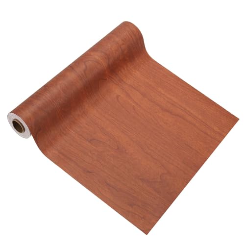 Image of PATIKIL Wood Grain Tape 12 inch x 32 ft, Self-Adhesive Wood Texture Repair Tape Realistic Wooden Effect Patch for Furniture Cabinets Floor Walls, Red Brown