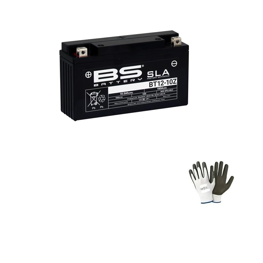 Compatible con ZONTES Scrambler 125 2021 a 2022 BATERÍA SELLADA BS BT12-10Z SLA YA Lista para INSTALACIÓN BATERÍAS 12V/10AH para Moto ESPECIFICACIÓN 194X59X112MM