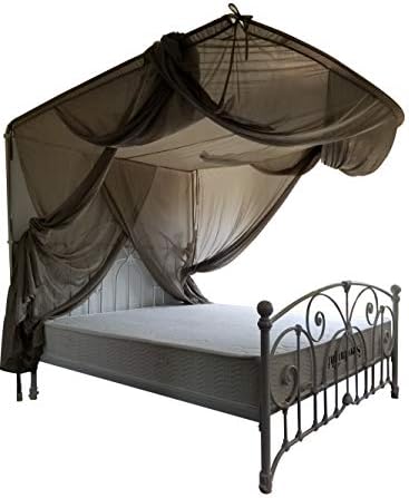 LVFEIER High Radiation Protection/EMF Blocking/WiFi Radiation Shield Bed Canopy (Twin) 82.778.763 INCHES Anti-Mosquito Insomnia Relief Swiss Retractable Canopy (Stainless Steel Bracket)