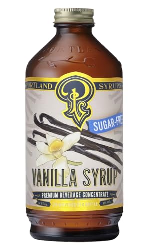 Image of Portland Syrups Sugar-Free Vanilla Syrup for Drinks 12 oz, 24 Servings | Classic Vanilla Essence, Enhance Lattes, Cold Brew, Iced Tea, Smoothies & Desserts, No Artificial Aftertaste