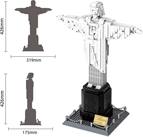 Image of Rio De Janerio Christ's, Redeemer of Brazil Building Blocks (973 Pcs, 6+ Years) | DIY Educational Toys for Kids Brain Development, World's Great Architecture & Landmarks