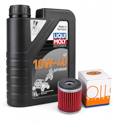 Ölwechselset Wartungsset Ölfilter 140017 & Motoröl 10W40 für Beta RR 125 4T LC/R Modell