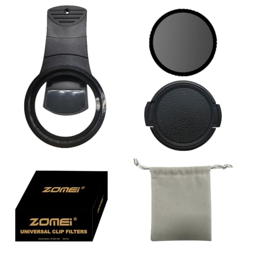 Filtre polarisant CPL 52 mm pour téléphone avec adaptateur à clipser et sac