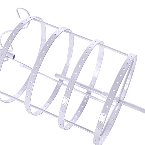 Support de présentation pour boucles d'oreilles rotatif blanc 4 étages