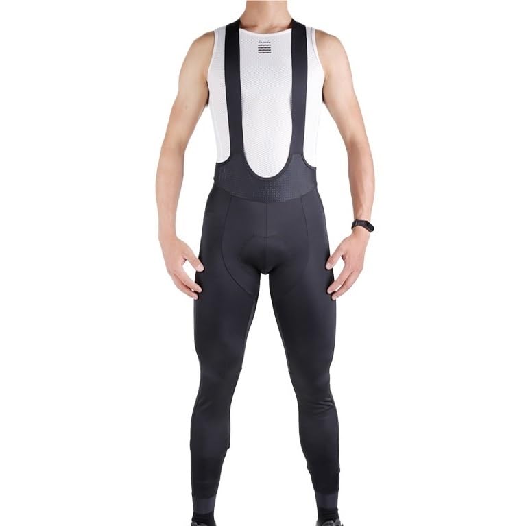Largo Culote Ciclismo Pantalones de bicicleta for hombre con correas for los hombros, pechera de ciclismo for hombre, pantalones largos transpirables y cómodos for bicicleta, mallas con pechera for ci