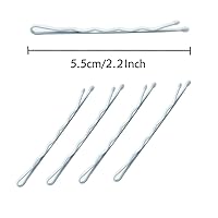 Vista 5 de YINGFENG - 220 horquillas blancas para el cabello, 2.2 pulgadas, estilo ondulado, para mujer, pinzas para el cabello a granel con caja