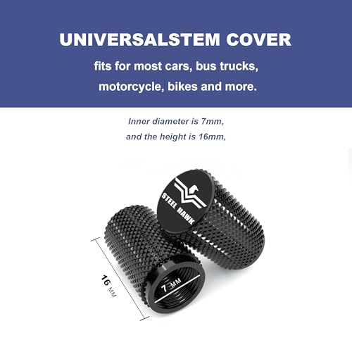 STEEL HAWK Stainless Steel Tire Valve Caps