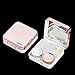 Nilone sansheng 2Pack Mini Travel Contact Lens Box Sets, Support Lens Box, Contact Lens Fixed Lens Box（Rose Gold）