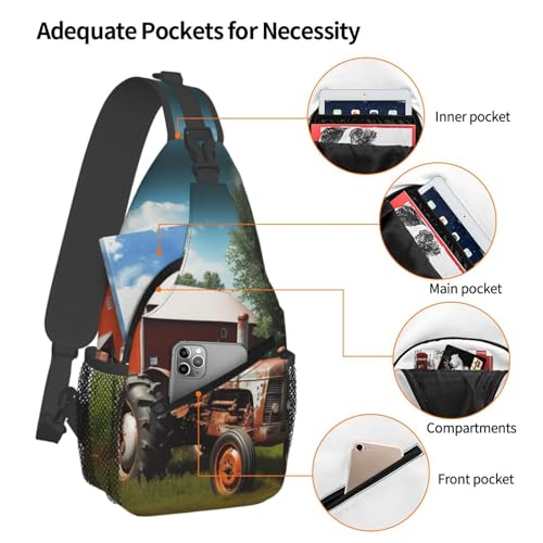 Mochila Sling Urbana QMNKLET Negro 7.5 x 3.5 x 15.3 pulg miniatura 3