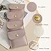 40pcs PU Leather Small Bags for Jewelry 8 x 8cm Snap Button Jewelry Packaging Bag Pink Purple Luxury Small Favor Bags Jewelry Gift Bags for Earrings Necklaces Bracelet Ring