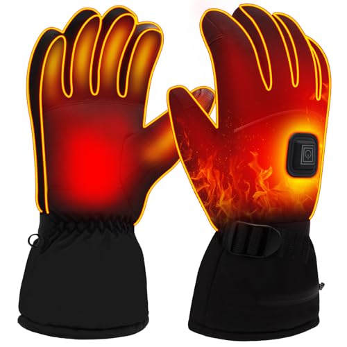 SVPRO Heated Gloves - Men & Women Battery Heated Electric Hand Warmers for Cold Weather Sports, Hunting & Outdoor Activities - Thermal Gloves - XL