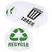sourcing map Confezione da 6 adesivi per riciclare la casa, etichette in vinile e superficie liscia, da applicare a casa/cucina/ufficio/cestino da giardino (15 pollici, verde+nero)