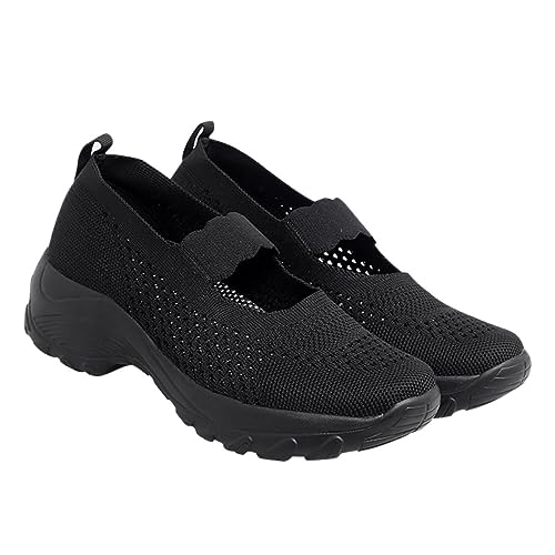 Chaussures de loisirs femme Homoyoyo baskets respirants à semelles épaisses pour la marche