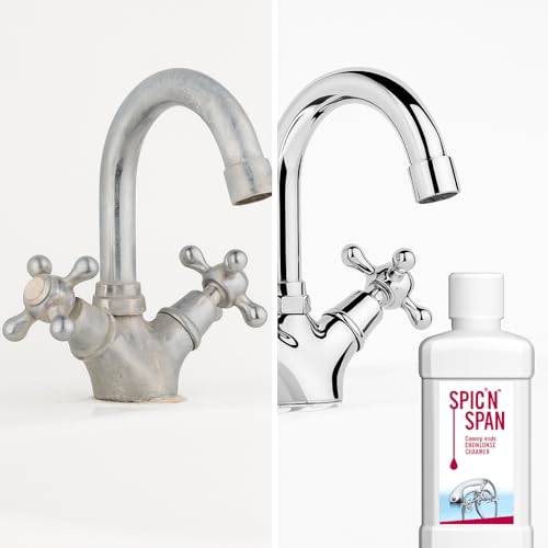 Image of Modicare Chrome Tap Cleaner Spray for Shiny Faucets, Handles, Showers Metal Fixtures Hard Water Descaler 250ml