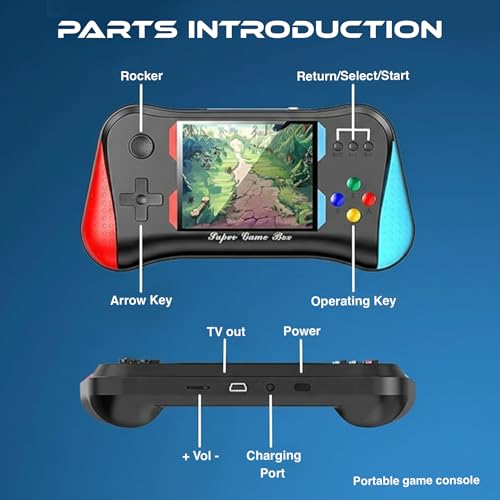 Image of SNAPTRON Handheld Gaming Console for Kids & Adults| Retro Game Console| 500-In-1 Built-in Classic Video Game| Portable Gaming Console| Rechargeable 3.5'' LCD Screen for Boys 7-14 Years| Retro Game Box