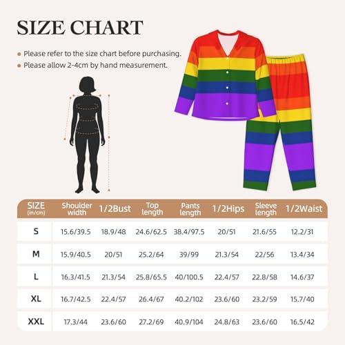 Ensemble pyjama imprimé drapeau arc-en-ciel coloré et confortable - 2