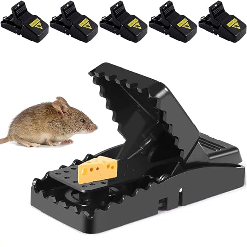 Coldwords Mouse Trap, 6 Packs Reusable Mice Snap Traps for Indoors, Anti Rodent Powerful Mouse...