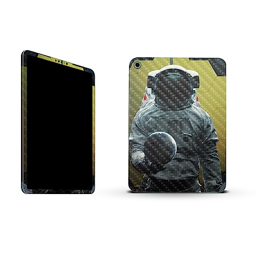 Image of MightySkins Carbon Fiber Skin Compatible with Apple iPad 10.9 inch 10th Gen (2022) Full Wrap Kit - World in Your Hand | Protective, Durable Textured Carbon Fiber Finish | Easy to Apply | Made in The USA