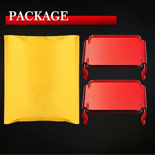 Image of Red LED Pods Covers 2pcs 3x3 LED Cube Light Bars Red Covers