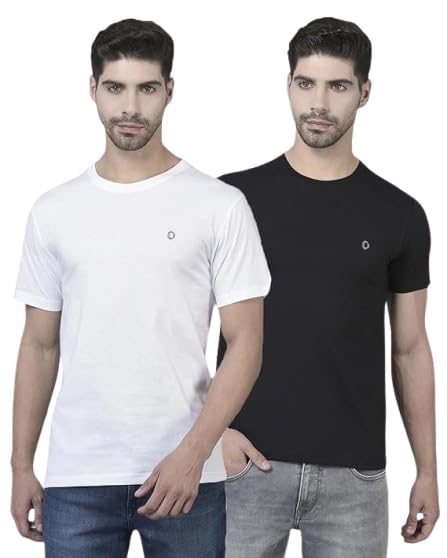 Image of Dollar Cotton Rich Fabric Solid Men's T-Shirt | Chest Logo Branding | Wide Array of Attractive Colours