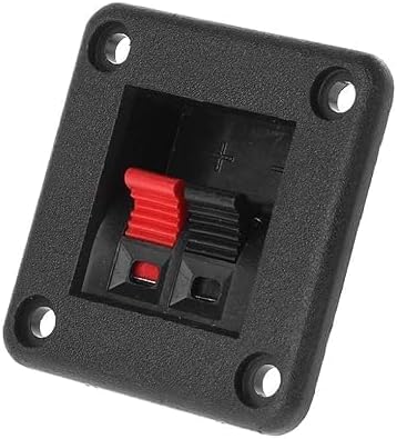 SP Electron (Pack of 5) 2 Pins Square Spring Clip Speaker Terminal Block Audio Amplifier PCB Mount Jointing Clamp Connector