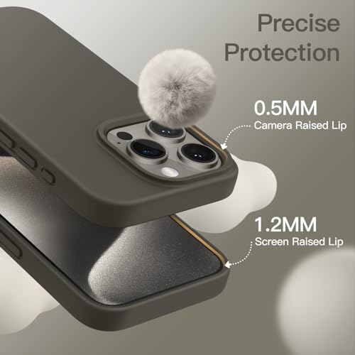 JETech Silicone Case for iPhone 15 Pro Max 6.7-Inch, Silky-Soft Touch Full-Body Protective Phone Case, Shockproof Cover (Clay) - Image 4