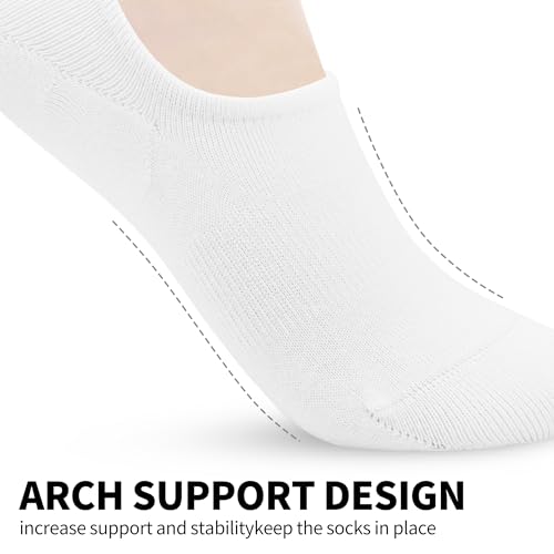 VOROLO No Show Socks for Womens,Non Slip Flat Boat Invisible Liner Cushion Athletic Socks4
