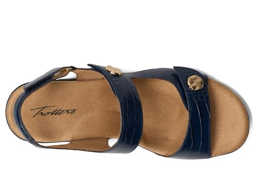 Trotters Women's Romi Croco Flat Sandal2