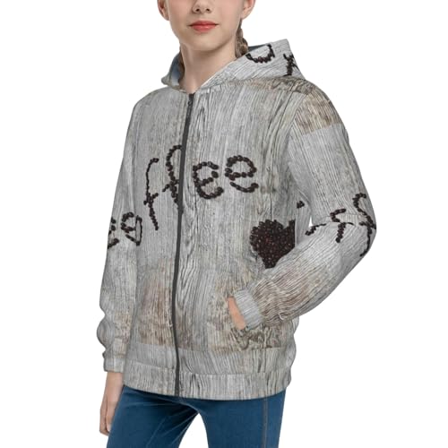 Coffee Is Always A Good Idea Kid Hoodies Boys Zip Up Sweatshirts Girls Pullover with Pocket