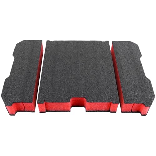 Yudylg Foam Inserts Compatible with 8424 Series Tool Box 60mm Customizable Red & Black Foam Inserts DIY Cut-to-Fit Protection