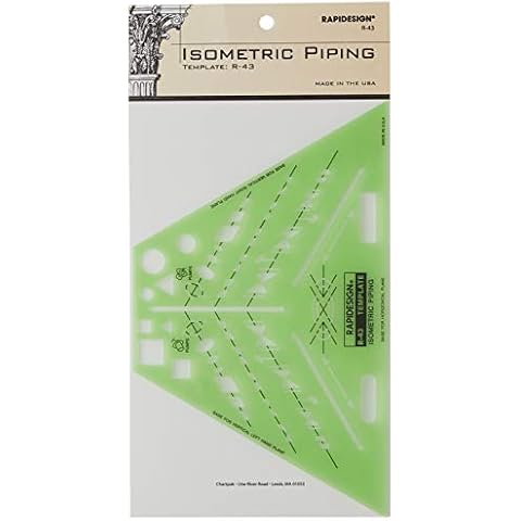 Rapidesign Isometric Piping Template, 1 Each (R43) Cover