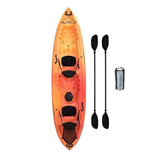 Lifetime Spitfire 12' Tandem Sit-on Kayak with 2 Paddles-Orange