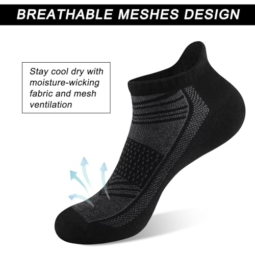 14 Pairs Mens/Womens Ankle Socks Breathable Casual Low Cut Short Socks for Men/Women with Heel Tab2