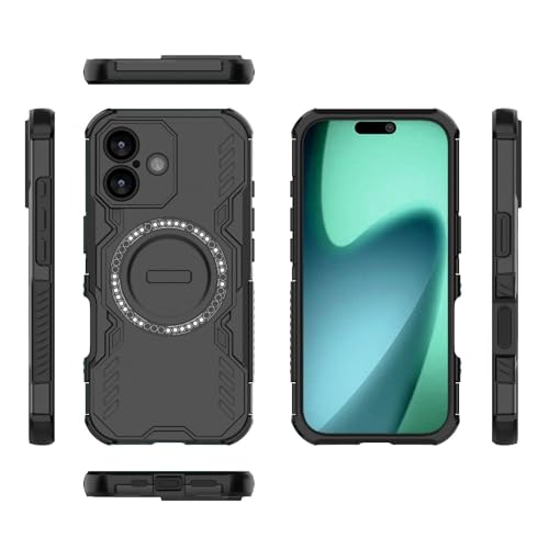 Image of Back Cover Case for Apple iPhone 17 | 360 Protection Mobile Phone Case Mag-Safe | Camera Protection | i Phone 17 Back Case | iPhone17 - Black TPU+PC