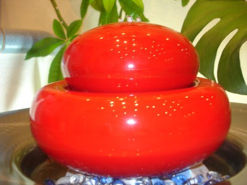 Preisvergleich Produktbild Heitronic LED Zimmerbrunnen Fuenta LED, Rot, Kunststoff, 34123