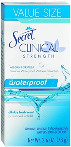 Secret Clinical Strength Anti-Perspirant Deodorant Advanced Solid Waterproof All-Day Fresh Scent 2.60 oz (Pack of 4)