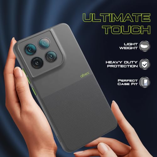 Image of AIBEX Premium Back Cover Case Compatible for Motorola G77 Power 5G / Motorola G37 5G / Motorola G37 Power 5G|Scratch & Drop Tested Shockproof Matte Texture Case with Soft Microfibre Lining - Grey