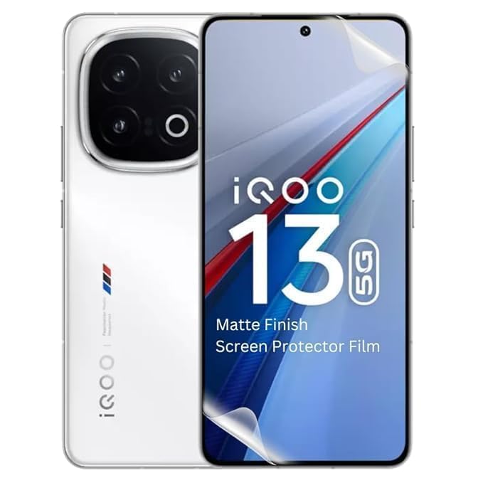 Image of BLACKSHEEP Matte Screen Protector for iQOO 13 | iQOO 12 Membrane Case Friendly Full Edge to Edge Screen Coverage & Installation Kit